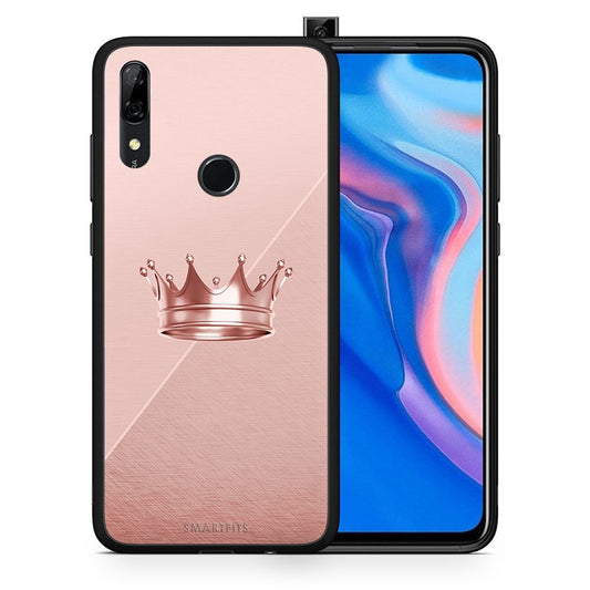 Θήκη Huawei P Smart Z Crown Minimal από τη Smartfits με σχέδιο στο πίσω μέρος και μαύρο περίβλημα | Huawei P Smart Z Crown Minimal case with colorful back and black bezels