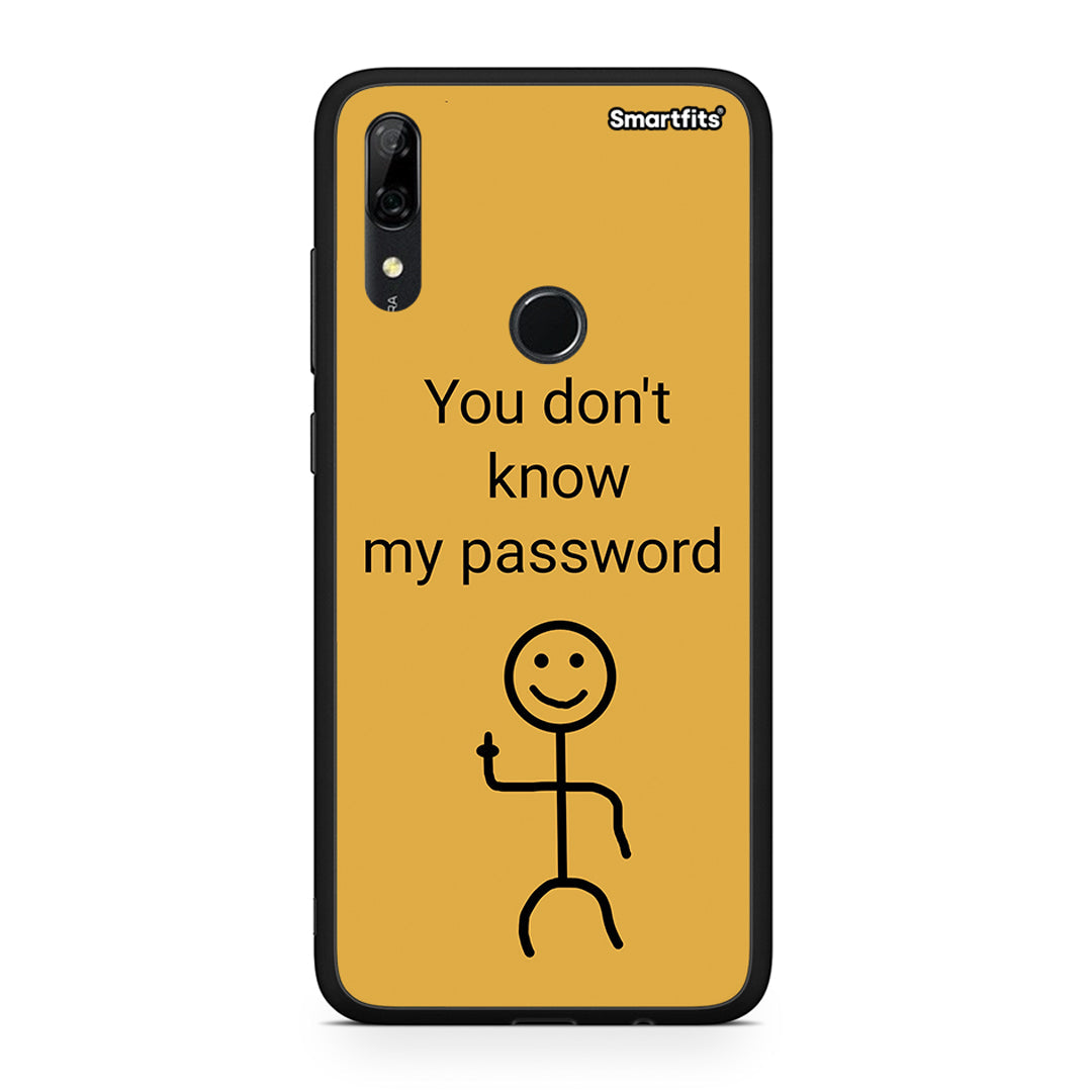 Huawei P Smart Z My Password Θήκη από τη Smartfits με σχέδιο στο πίσω μέρος και μαύρο περίβλημα | Smartphone case with colorful back and black bezels by Smartfits