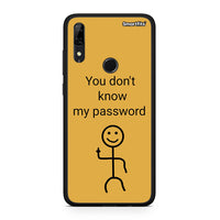 Thumbnail for Huawei P Smart Z My Password Θήκη από τη Smartfits με σχέδιο στο πίσω μέρος και μαύρο περίβλημα | Smartphone case with colorful back and black bezels by Smartfits