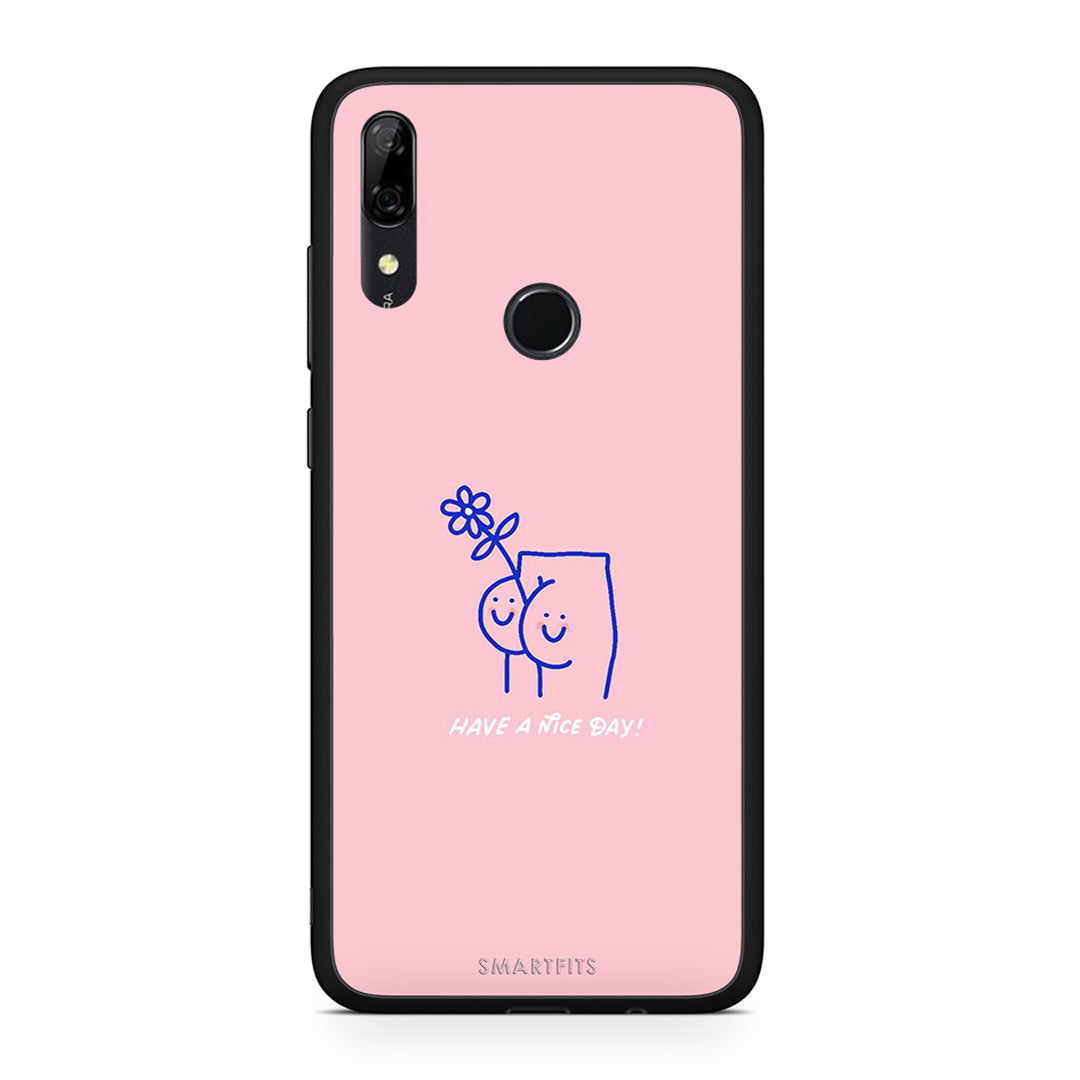 Huawei P Smart Z Nice Day θήκη από τη Smartfits με σχέδιο στο πίσω μέρος και μαύρο περίβλημα | Smartphone case with colorful back and black bezels by Smartfits