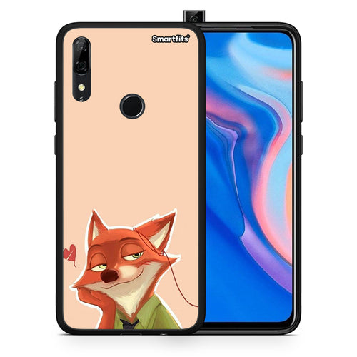 Θήκη Huawei P Smart Z Nick Wilde And Judy Hopps Love 1 από τη Smartfits με σχέδιο στο πίσω μέρος και μαύρο περίβλημα | Huawei P Smart Z Nick Wilde And Judy Hopps Love 1 case with colorful back and black bezels