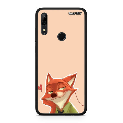 Huawei P Smart Z Nick Wilde And Judy Hopps Love 1 θήκη από τη Smartfits με σχέδιο στο πίσω μέρος και μαύρο περίβλημα | Smartphone case with colorful back and black bezels by Smartfits
