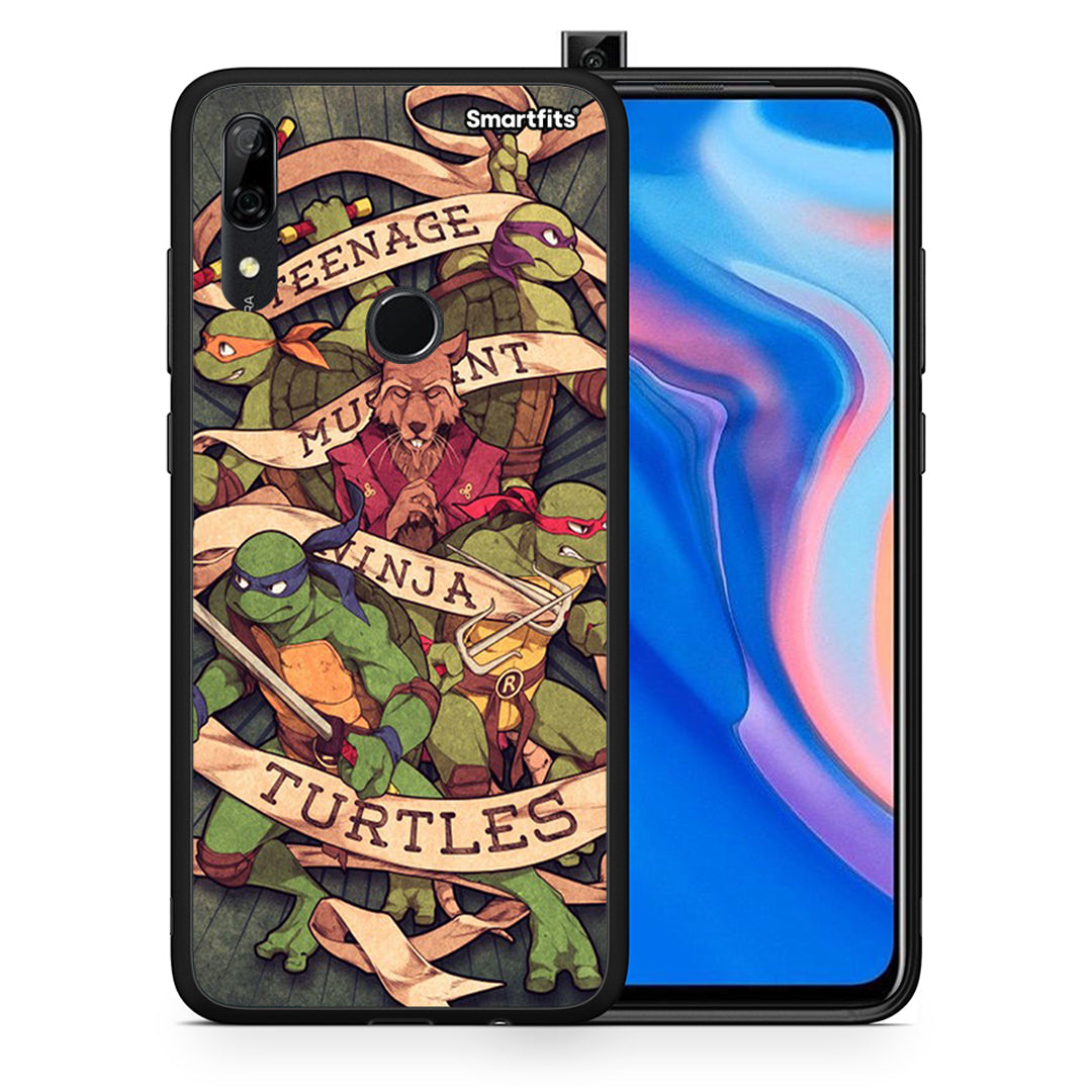 Θήκη Huawei P Smart Z Ninja Turtles από τη Smartfits με σχέδιο στο πίσω μέρος και μαύρο περίβλημα | Huawei P Smart Z Ninja Turtles case with colorful back and black bezels