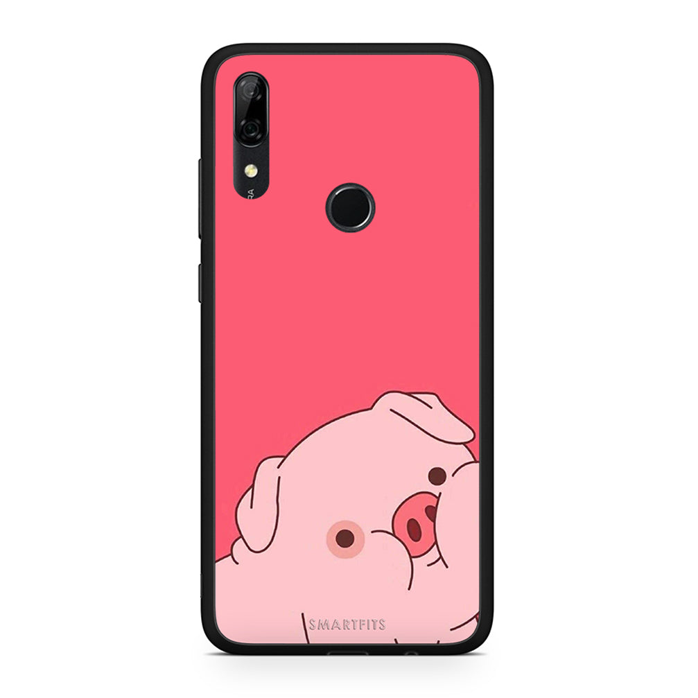 Huawei P Smart Z Pig Love 1 Θήκη Αγίου Βαλεντίνου από τη Smartfits με σχέδιο στο πίσω μέρος και μαύρο περίβλημα | Smartphone case with colorful back and black bezels by Smartfits
