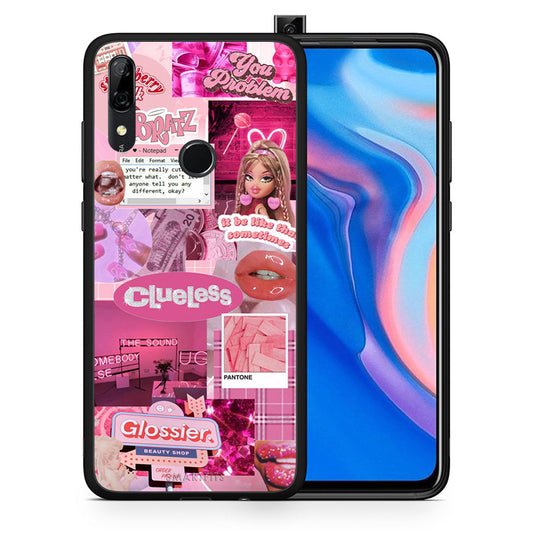 Θήκη Αγίου Βαλεντίνου Huawei P Smart Z Pink Love από τη Smartfits με σχέδιο στο πίσω μέρος και μαύρο περίβλημα | Huawei P Smart Z Pink Love case with colorful back and black bezels