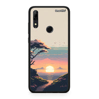 Thumbnail for Huawei P Smart Z Pixel Sunset Θήκη από τη Smartfits με σχέδιο στο πίσω μέρος και μαύρο περίβλημα | Smartphone case with colorful back and black bezels by Smartfits