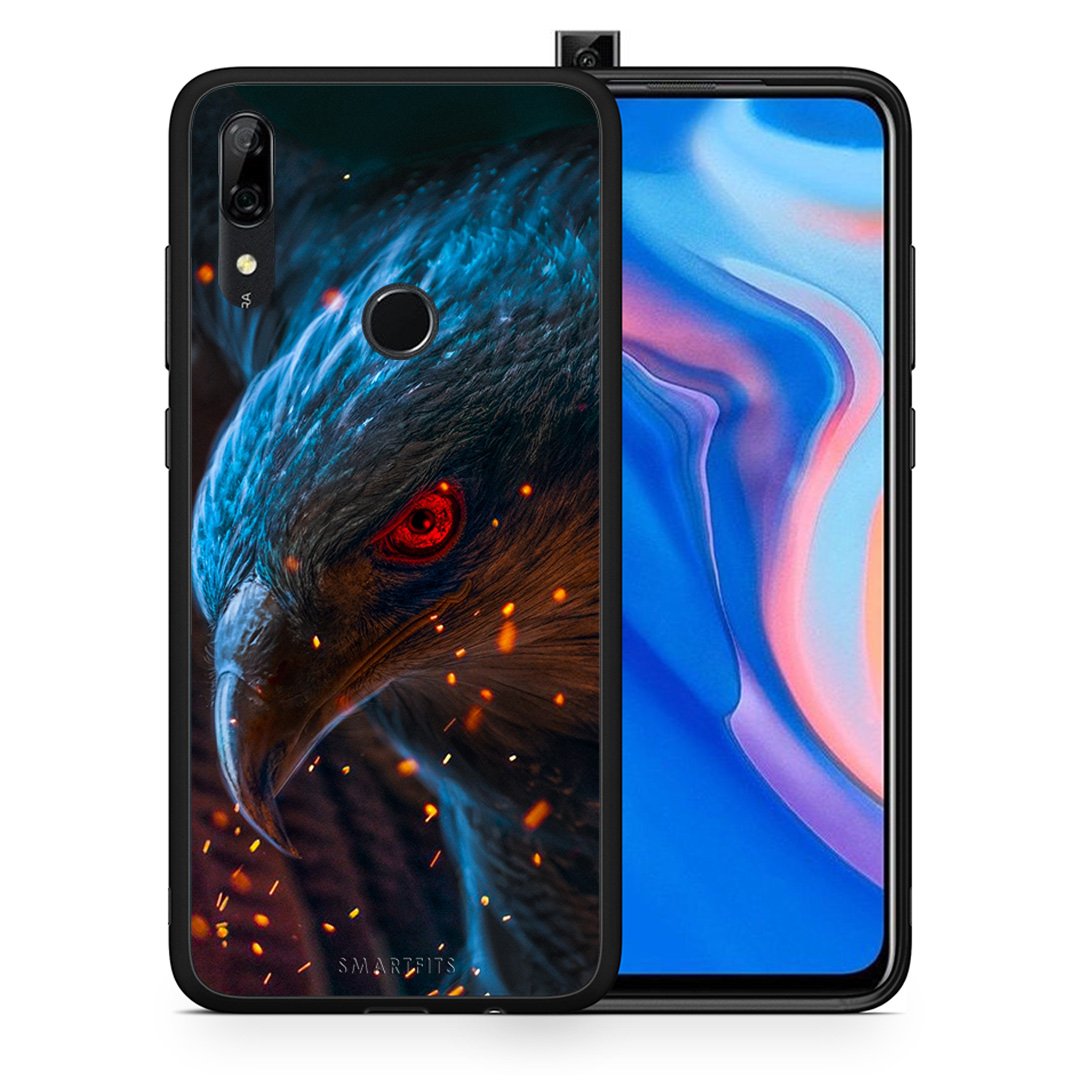 Θήκη Huawei P Smart Z Eagle PopArt από τη Smartfits με σχέδιο στο πίσω μέρος και μαύρο περίβλημα | Huawei P Smart Z Eagle PopArt case with colorful back and black bezels