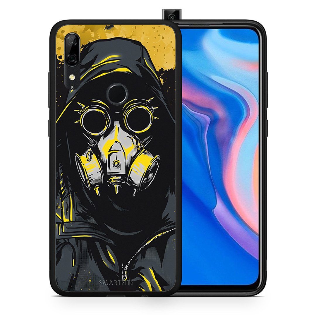 Θήκη Huawei P Smart Z Mask PopArt από τη Smartfits με σχέδιο στο πίσω μέρος και μαύρο περίβλημα | Huawei P Smart Z Mask PopArt case with colorful back and black bezels