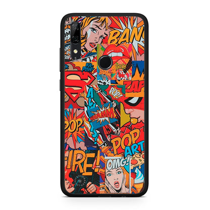 Huawei P Smart Z PopArt OMG θήκη από τη Smartfits με σχέδιο στο πίσω μέρος και μαύρο περίβλημα | Smartphone case with colorful back and black bezels by Smartfits