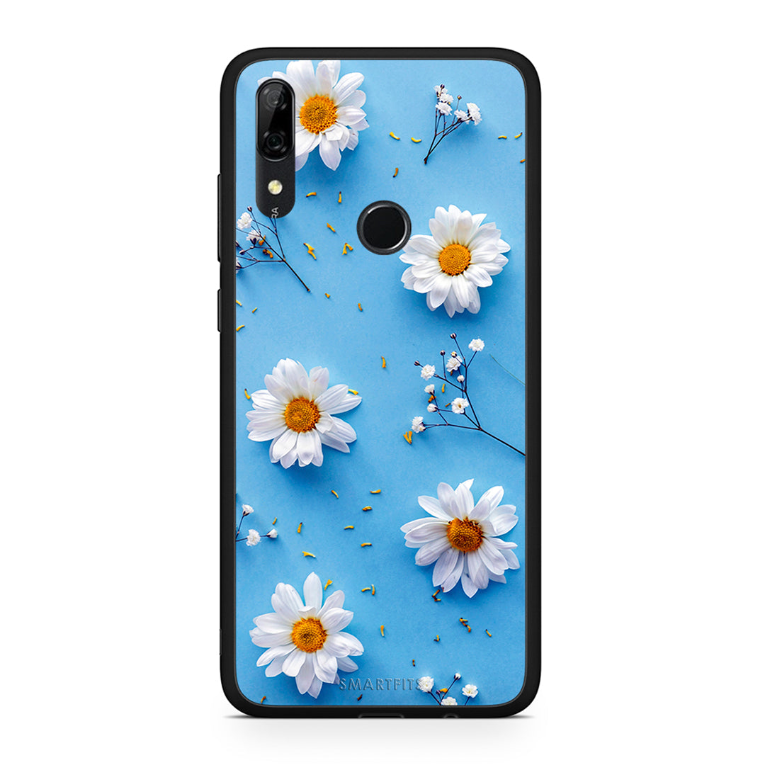 Huawei P Smart Z Real Daisies θήκη από τη Smartfits με σχέδιο στο πίσω μέρος και μαύρο περίβλημα | Smartphone case with colorful back and black bezels by Smartfits
