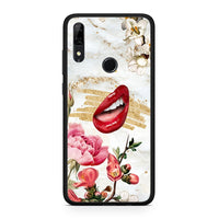 Thumbnail for Huawei P Smart Z Red Lips θήκη από τη Smartfits με σχέδιο στο πίσω μέρος και μαύρο περίβλημα | Smartphone case with colorful back and black bezels by Smartfits