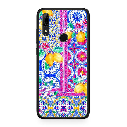 Huawei P Smart Z Retro Spring θήκη από τη Smartfits με σχέδιο στο πίσω μέρος και μαύρο περίβλημα | Smartphone case with colorful back and black bezels by Smartfits