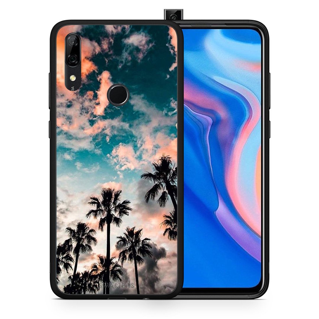 Θήκη Huawei P Smart Z Sky Summer από τη Smartfits με σχέδιο στο πίσω μέρος και μαύρο περίβλημα | Huawei P Smart Z Sky Summer case with colorful back and black bezels