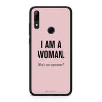 Thumbnail for Huawei P Smart Z Superpower Woman θήκη από τη Smartfits με σχέδιο στο πίσω μέρος και μαύρο περίβλημα | Smartphone case with colorful back and black bezels by Smartfits