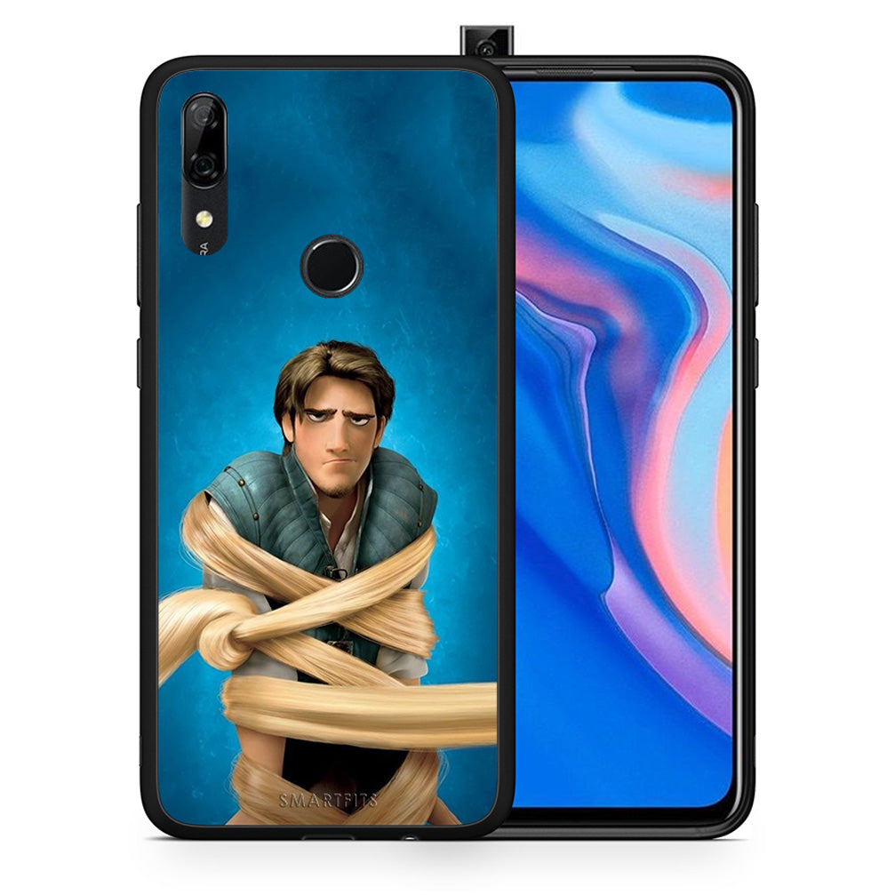 Θήκη Αγίου Βαλεντίνου Huawei P Smart Z Tangled 1 από τη Smartfits με σχέδιο στο πίσω μέρος και μαύρο περίβλημα | Huawei P Smart Z Tangled 1 case with colorful back and black bezels