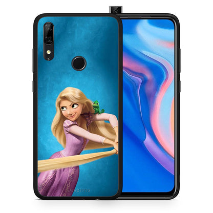 Θήκη Αγίου Βαλεντίνου Huawei P Smart Z Tangled 2 από τη Smartfits με σχέδιο στο πίσω μέρος και μαύρο περίβλημα | Huawei P Smart Z Tangled 2 case with colorful back and black bezels