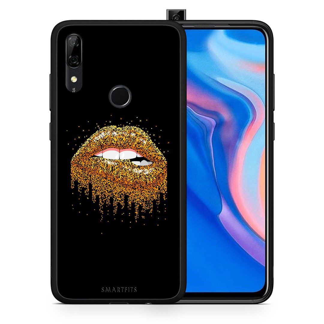 Θήκη Huawei P Smart Z Golden Valentine από τη Smartfits με σχέδιο στο πίσω μέρος και μαύρο περίβλημα | Huawei P Smart Z Golden Valentine case with colorful back and black bezels