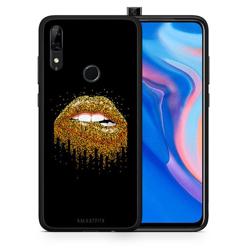 Θήκη Huawei P Smart Z Golden Valentine από τη Smartfits με σχέδιο στο πίσω μέρος και μαύρο περίβλημα | Huawei P Smart Z Golden Valentine case with colorful back and black bezels
