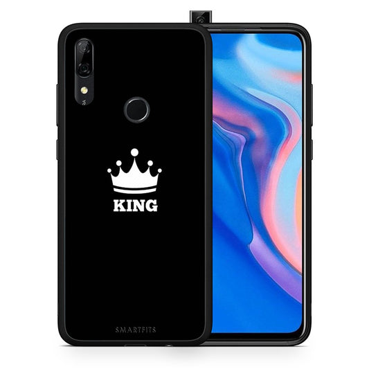 Θήκη Huawei P Smart Z King Valentine από τη Smartfits με σχέδιο στο πίσω μέρος και μαύρο περίβλημα | Huawei P Smart Z King Valentine case with colorful back and black bezels