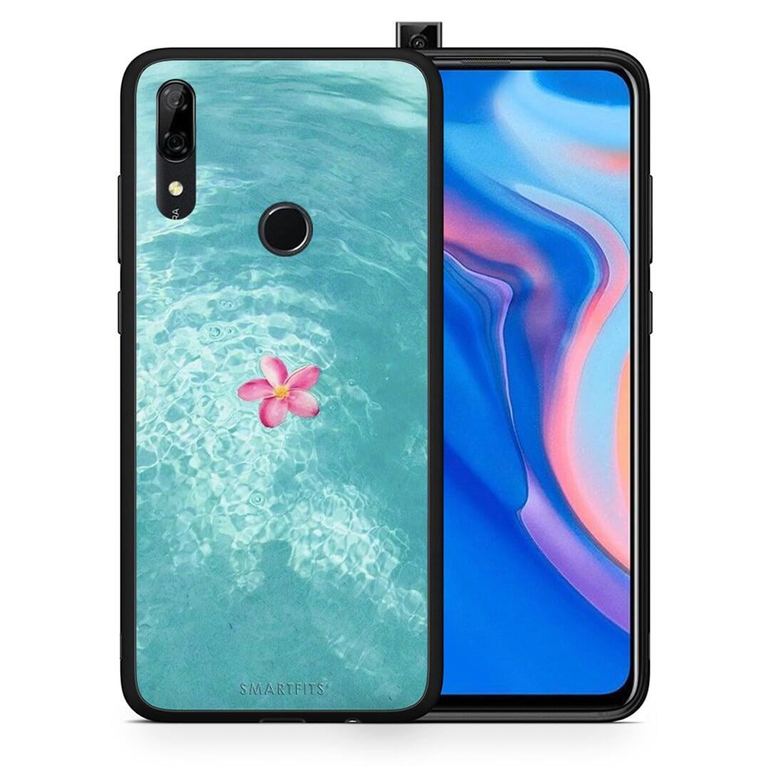 Θήκη Huawei P Smart Z Water Flower από τη Smartfits με σχέδιο στο πίσω μέρος και μαύρο περίβλημα | Huawei P Smart Z Water Flower case with colorful back and black bezels