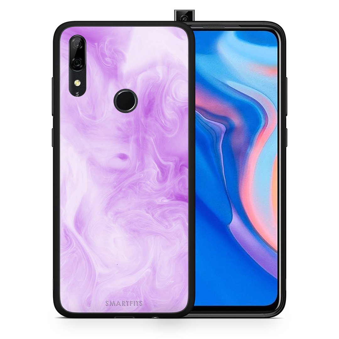 Θήκη Huawei P Smart Z Lavender Watercolor από τη Smartfits με σχέδιο στο πίσω μέρος και μαύρο περίβλημα | Huawei P Smart Z Lavender Watercolor case with colorful back and black bezels