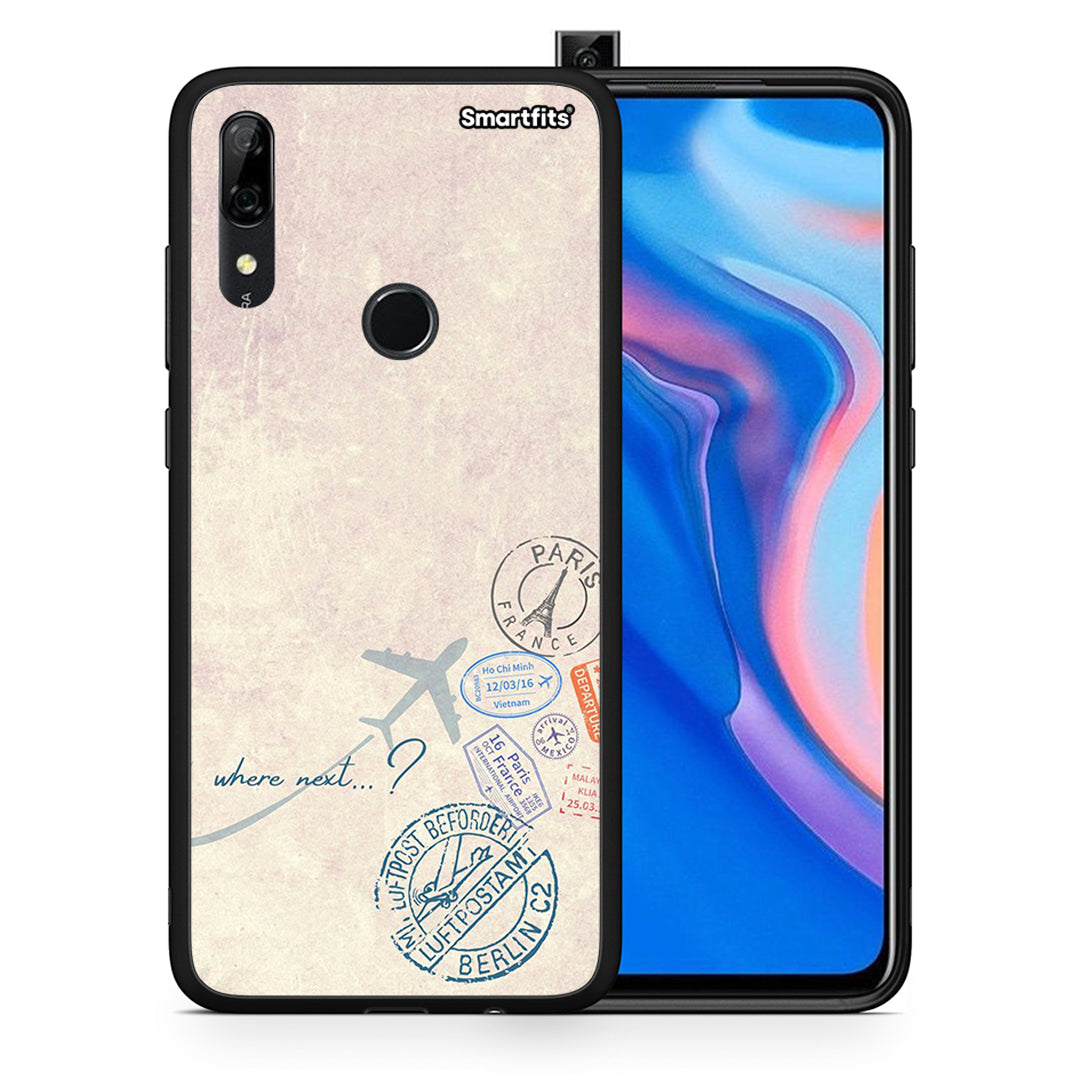 Θήκη Huawei P Smart Z Where Next από τη Smartfits με σχέδιο στο πίσω μέρος και μαύρο περίβλημα | Huawei P Smart Z Where Next case with colorful back and black bezels