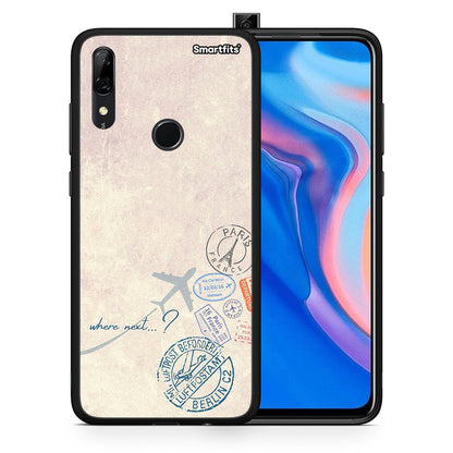 Θήκη Huawei P Smart Z Where Next από τη Smartfits με σχέδιο στο πίσω μέρος και μαύρο περίβλημα | Huawei P Smart Z Where Next case with colorful back and black bezels
