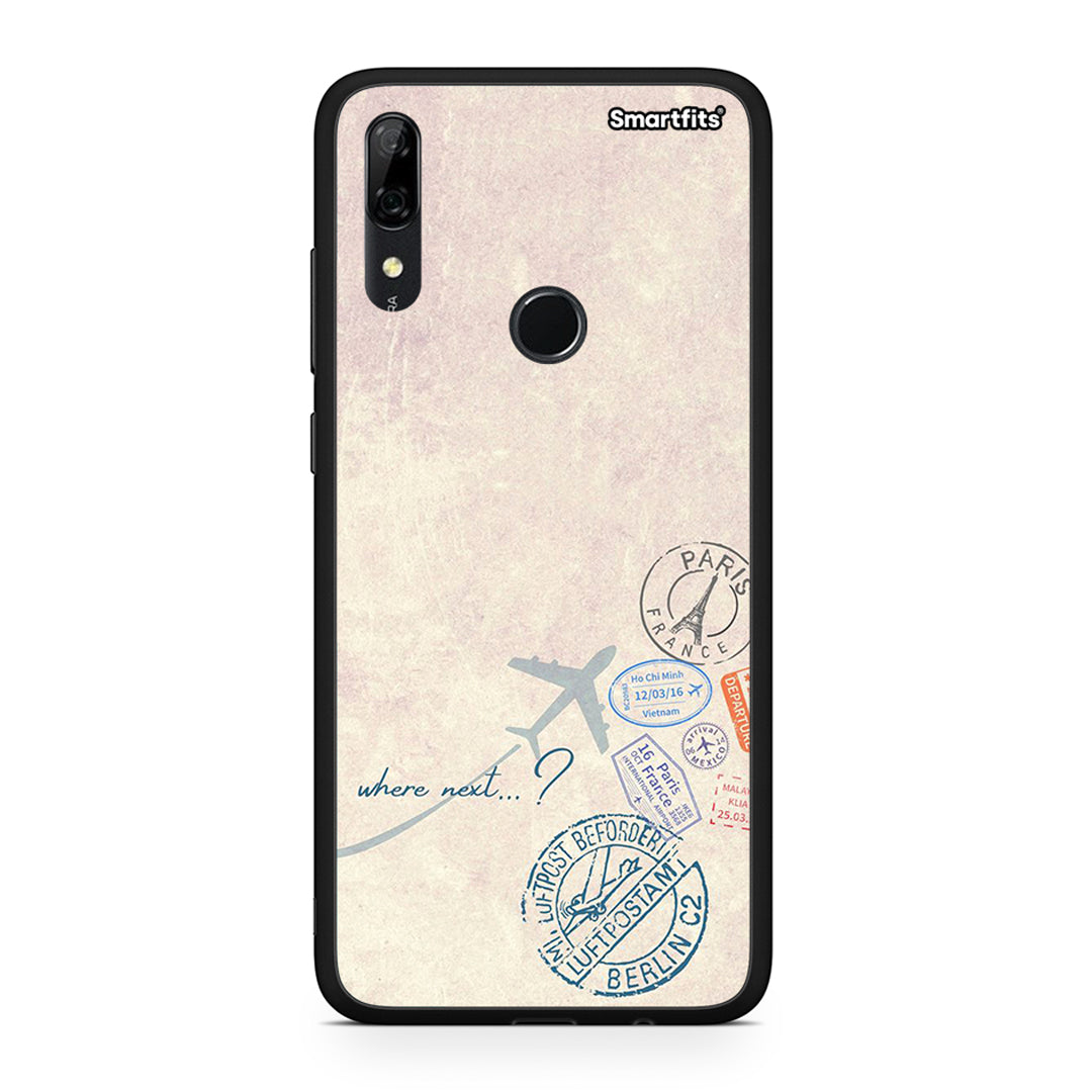 Huawei P Smart Z Where Next Θήκη από τη Smartfits με σχέδιο στο πίσω μέρος και μαύρο περίβλημα | Smartphone case with colorful back and black bezels by Smartfits