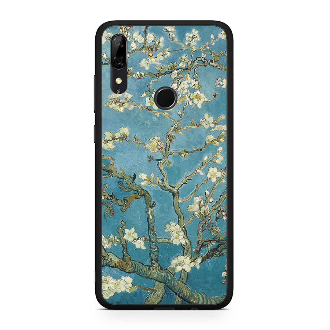 Huawei P Smart Z White Blossoms θήκη από τη Smartfits με σχέδιο στο πίσω μέρος και μαύρο περίβλημα | Smartphone case with colorful back and black bezels by Smartfits