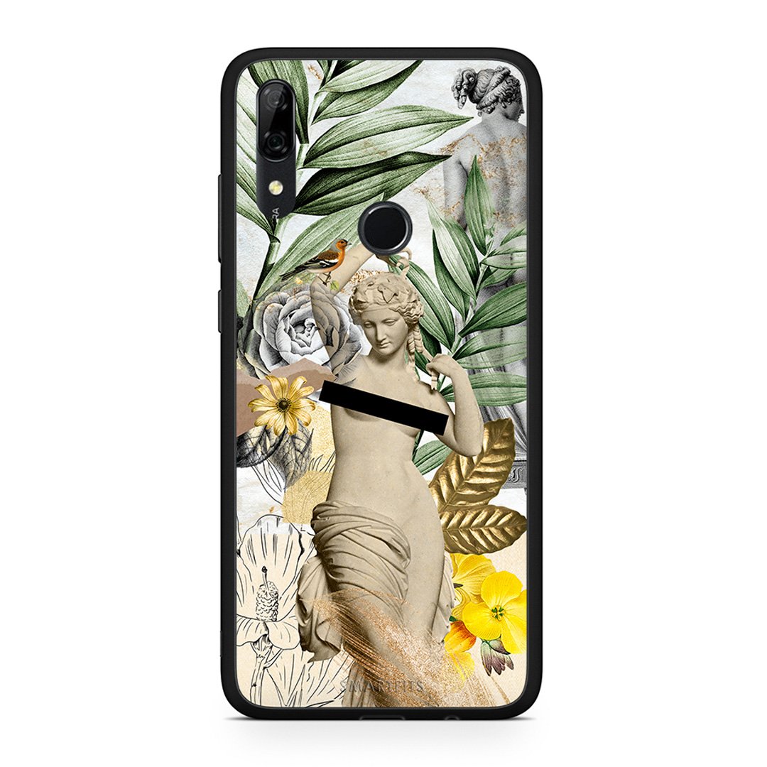 Huawei P Smart Z Woman Statue θήκη από τη Smartfits με σχέδιο στο πίσω μέρος και μαύρο περίβλημα | Smartphone case with colorful back and black bezels by Smartfits