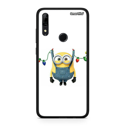 Huawei P Smart Z Xmas Minion Lights θήκη από τη Smartfits με σχέδιο στο πίσω μέρος και μαύρο περίβλημα | Smartphone case with colorful back and black bezels by Smartfits