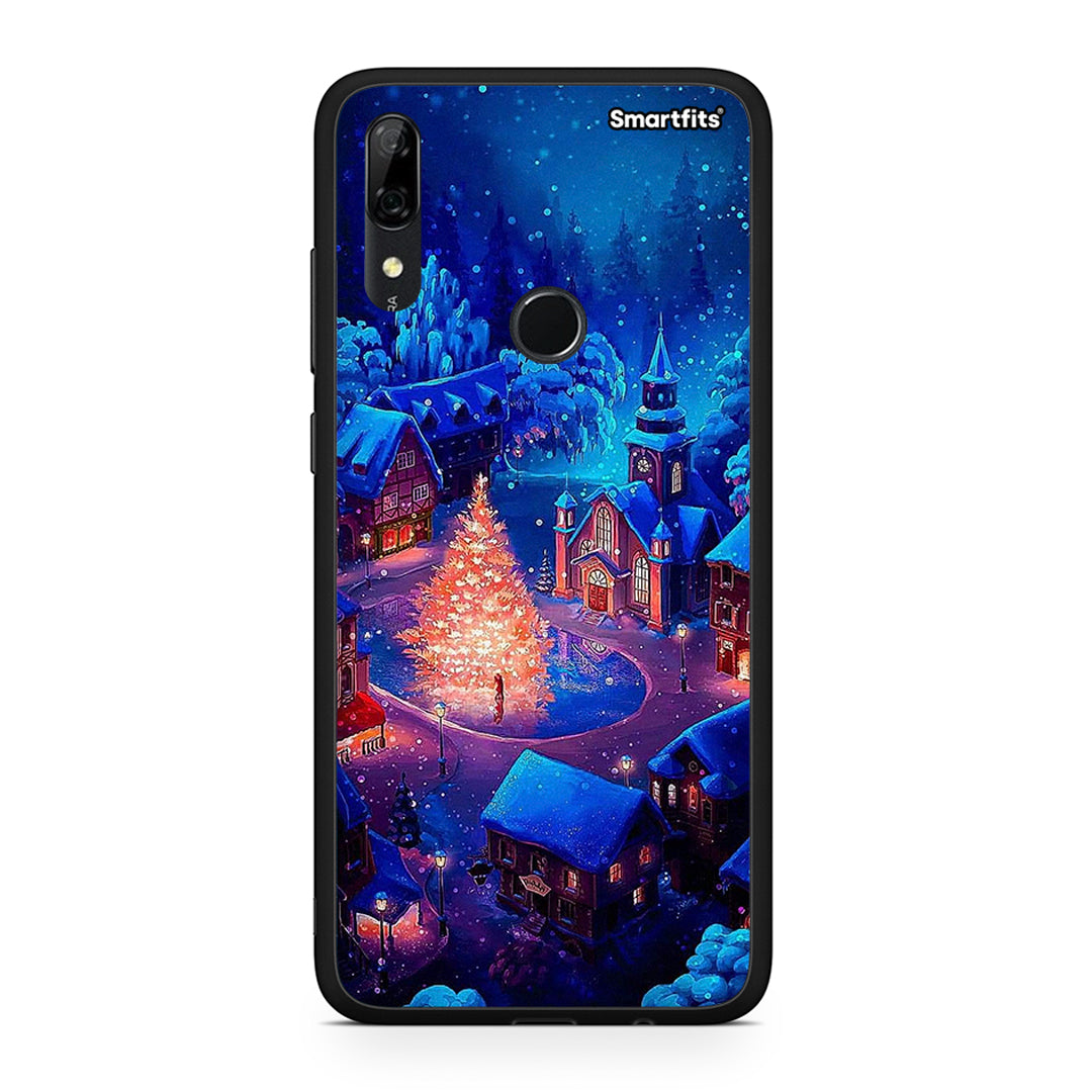 Huawei P Smart Z Xmas Village θήκη από τη Smartfits με σχέδιο στο πίσω μέρος και μαύρο περίβλημα | Smartphone case with colorful back and black bezels by Smartfits