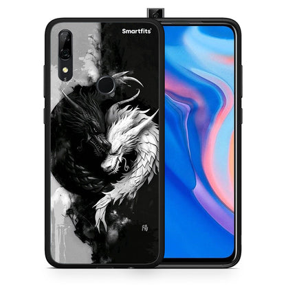 Θήκη Huawei P Smart Z Yin Yang από τη Smartfits με σχέδιο στο πίσω μέρος και μαύρο περίβλημα | Huawei P Smart Z Yin Yang case with colorful back and black bezels