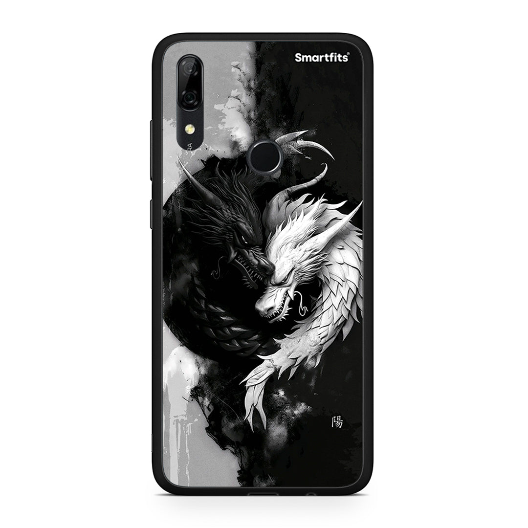 Huawei P Smart Z Yin Yang Θήκη από τη Smartfits με σχέδιο στο πίσω μέρος και μαύρο περίβλημα | Smartphone case with colorful back and black bezels by Smartfits