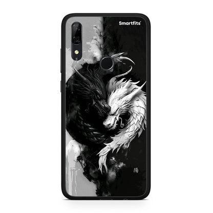 Huawei P Smart Z Yin Yang Θήκη από τη Smartfits με σχέδιο στο πίσω μέρος και μαύρο περίβλημα | Smartphone case with colorful back and black bezels by Smartfits