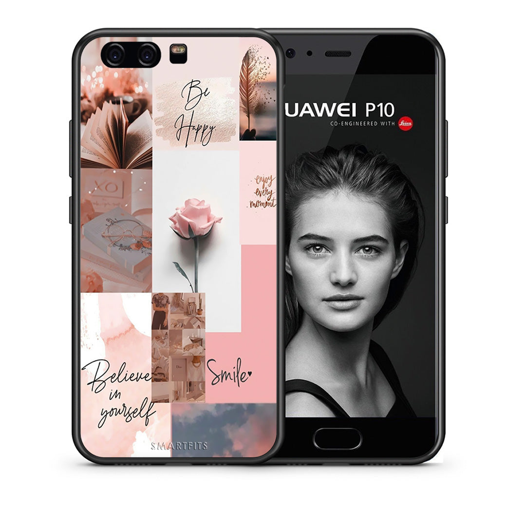 Θήκη Huawei P10 Aesthetic Collage από τη Smartfits με σχέδιο στο πίσω μέρος και μαύρο περίβλημα | Huawei P10 Aesthetic Collage case with colorful back and black bezels