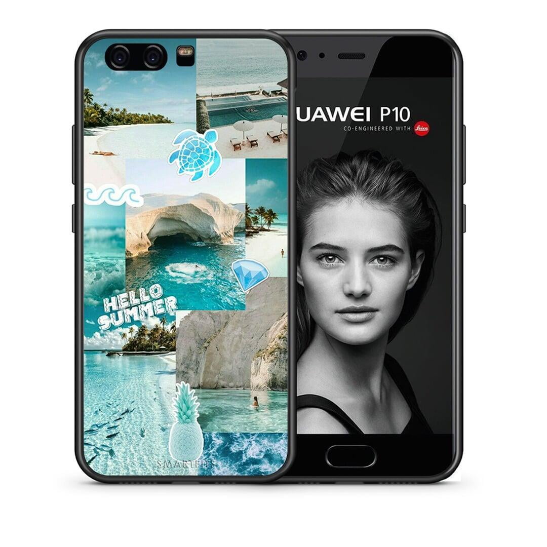 Θήκη Huawei P10 Aesthetic Summer από τη Smartfits με σχέδιο στο πίσω μέρος και μαύρο περίβλημα | Huawei P10 Aesthetic Summer case with colorful back and black bezels