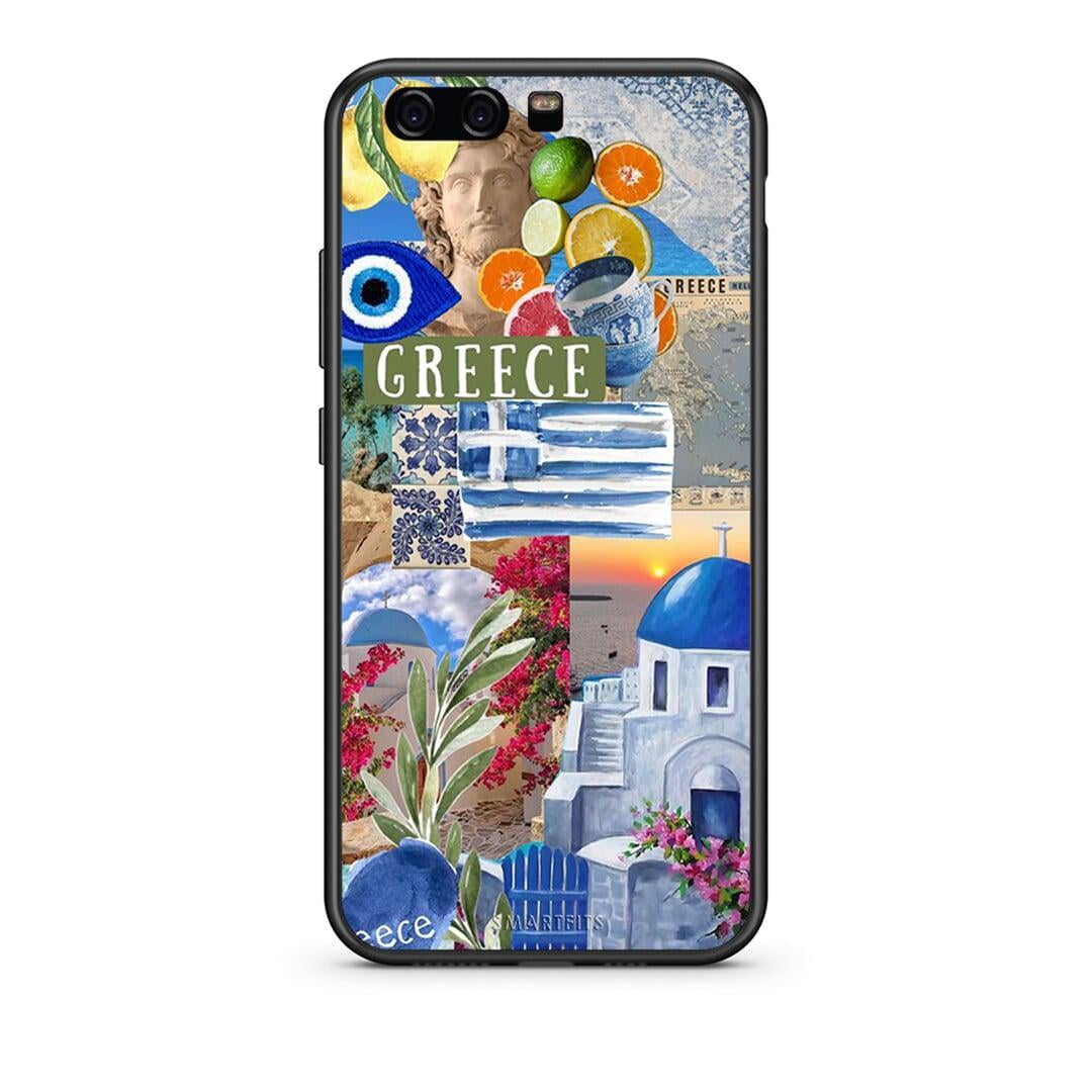 huawei p10 All Greek Θήκη από τη Smartfits με σχέδιο στο πίσω μέρος και μαύρο περίβλημα | Smartphone case with colorful back and black bezels by Smartfits