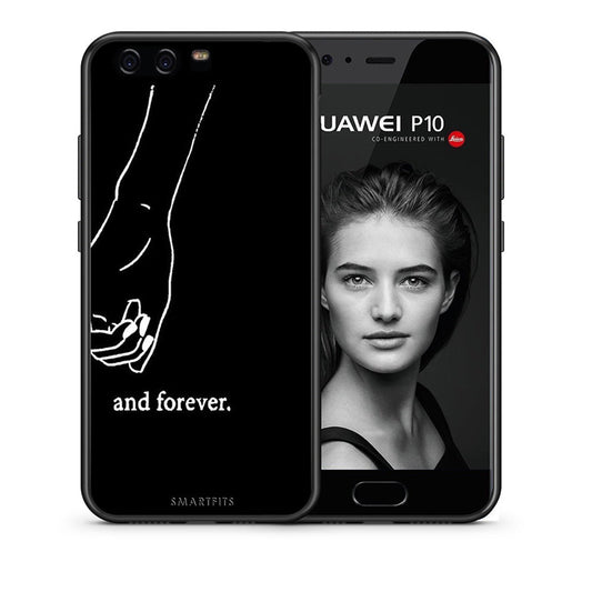 Θήκη Αγίου Βαλεντίνου Huawei P10 Lite Always & Forever 2 από τη Smartfits με σχέδιο στο πίσω μέρος και μαύρο περίβλημα | Huawei P10 Lite Always & Forever 2 case with colorful back and black bezels