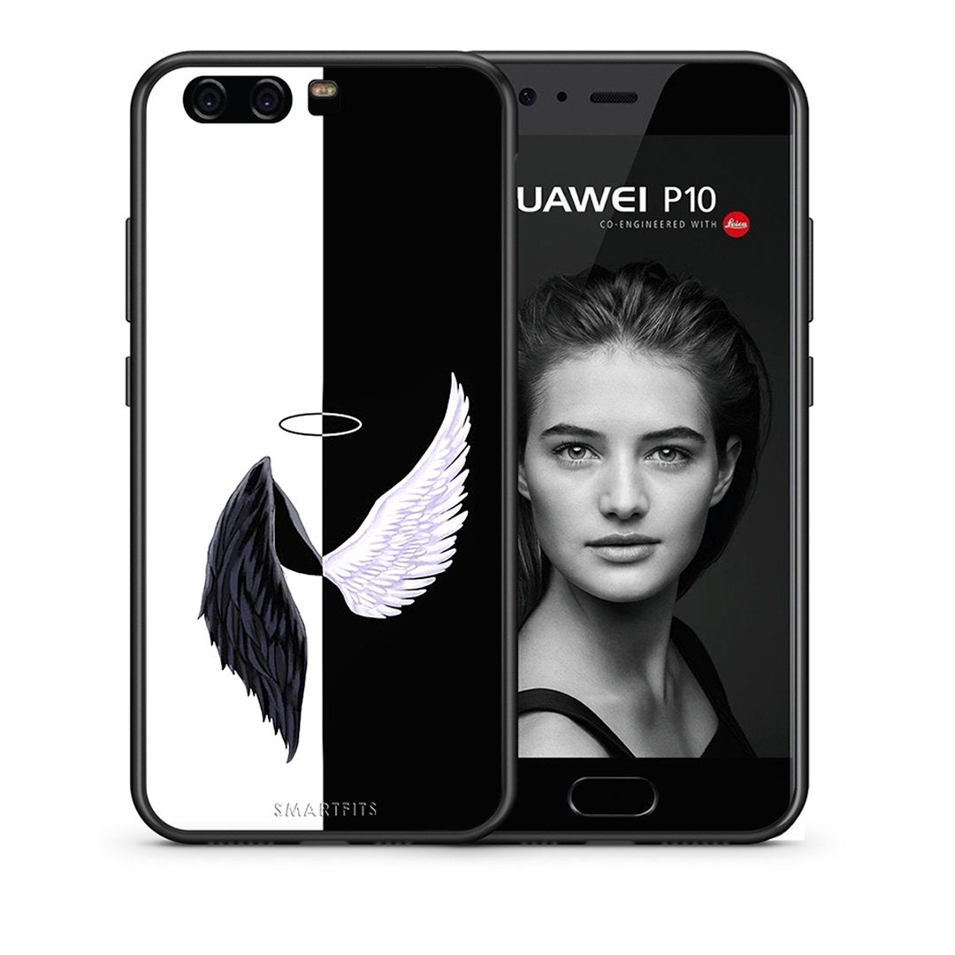 Θήκη Huawei P10 Angels Demons από τη Smartfits με σχέδιο στο πίσω μέρος και μαύρο περίβλημα | Huawei P10 Angels Demons case with colorful back and black bezels