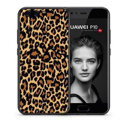 Θήκη Huawei P10 Lite Leopard Animal από τη Smartfits με σχέδιο στο πίσω μέρος και μαύρο περίβλημα | Huawei P10 Lite Leopard Animal case with colorful back and black bezels
