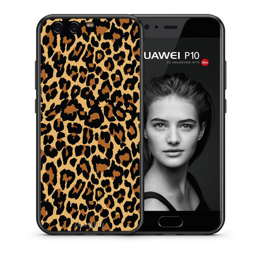 Θήκη Huawei P10 Lite Leopard Animal από τη Smartfits με σχέδιο στο πίσω μέρος και μαύρο περίβλημα | Huawei P10 Lite Leopard Animal case with colorful back and black bezels