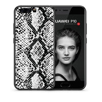 Thumbnail for Θήκη Huawei P10 Lite White Snake Animal από τη Smartfits με σχέδιο στο πίσω μέρος και μαύρο περίβλημα | Huawei P10 Lite White Snake Animal case with colorful back and black bezels