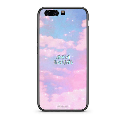 huawei p10 Anti Social Θήκη Αγίου Βαλεντίνου από τη Smartfits με σχέδιο στο πίσω μέρος και μαύρο περίβλημα | Smartphone case with colorful back and black bezels by Smartfits