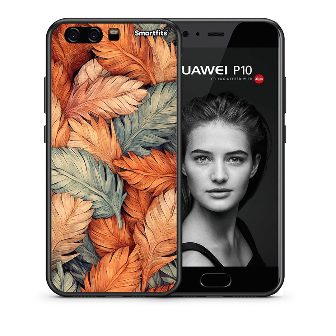 Θήκη Huawei P10 Autumn Leaves από τη Smartfits με σχέδιο στο πίσω μέρος και μαύρο περίβλημα | Huawei P10 Autumn Leaves case with colorful back and black bezels