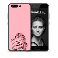 Thumbnail for Θήκη Huawei P10 Bad Bitch από τη Smartfits με σχέδιο στο πίσω μέρος και μαύρο περίβλημα | Huawei P10 Bad Bitch case with colorful back and black bezels