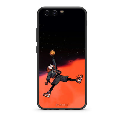 huawei p10 Basketball Hero θήκη από τη Smartfits με σχέδιο στο πίσω μέρος και μαύρο περίβλημα | Smartphone case with colorful back and black bezels by Smartfits