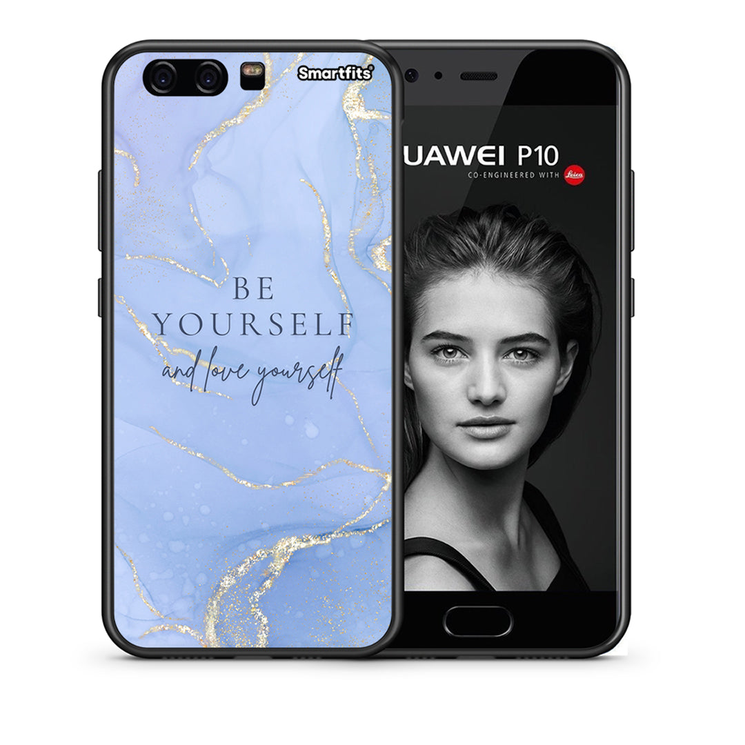 Θήκη Huawei P10 Lite Be Yourself από τη Smartfits με σχέδιο στο πίσω μέρος και μαύρο περίβλημα | Huawei P10 Lite Be Yourself case with colorful back and black bezels