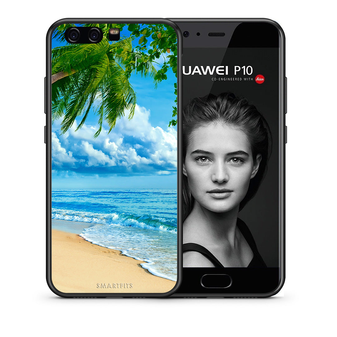 Θήκη Huawei P10 Lite Beautiful Beach από τη Smartfits με σχέδιο στο πίσω μέρος και μαύρο περίβλημα | Huawei P10 Lite Beautiful Beach case with colorful back and black bezels