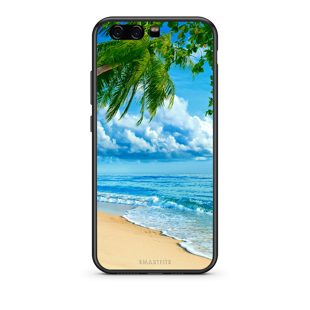 Huawei P10 Lite Beautiful Beach θήκη από τη Smartfits με σχέδιο στο πίσω μέρος και μαύρο περίβλημα | Smartphone case with colorful back and black bezels by Smartfits